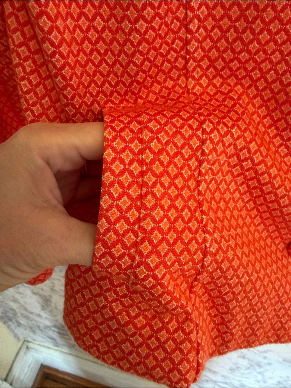 CAbi Orange Patterned  Women's Jacket/Blazer